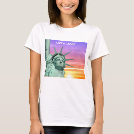 Camiseta Lady Liberty e Nascer do Sol