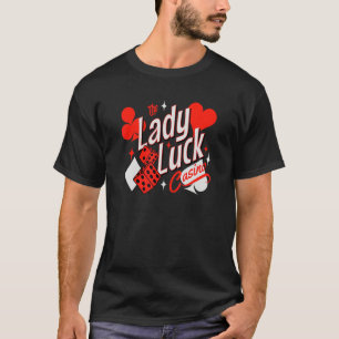 Camiseta Lady Luck Rockabilly Jogos de Cassino dos Anos 50 