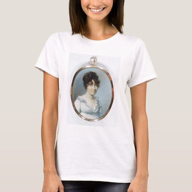 Camiseta Lady of the Blunt Family (c/c e guache no marfim) (Frente)
