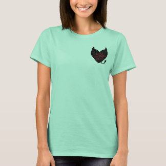 Camiseta Lady Red Devil Football Shirt with Black Heart