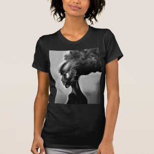 Camiseta Lady Shy T-Shirt Bonito Mulher Africana