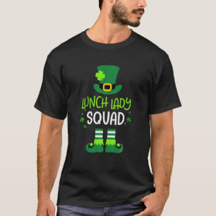 Camiseta Lady Squad Dia de São Patrício Funny Leprechaun