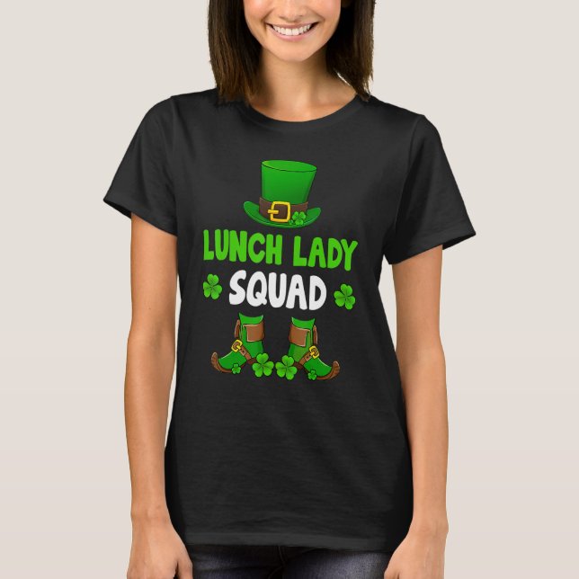 Camiseta Lady Squad Funny Leprechaun Feliz Rua Patrick (Frente)