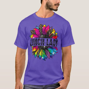 Camiseta Lady Sunflower Leopard Tie Dye De Volta À Escola