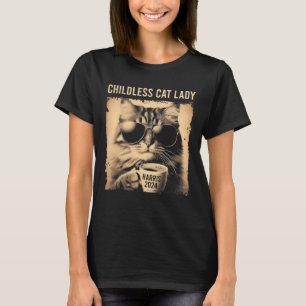 Camiseta Lady Vintage Coffee Cat Kamala Harri