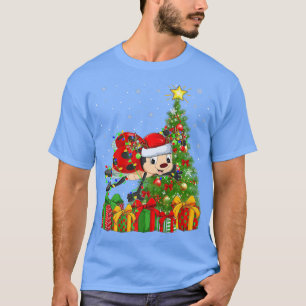 Camiseta Ladybird Lighting Xmas Tree Santa Hat Ladybird Chr