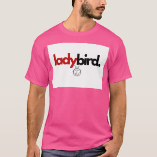 Camiseta Ladybird. Logotipo grande vermelho e preto