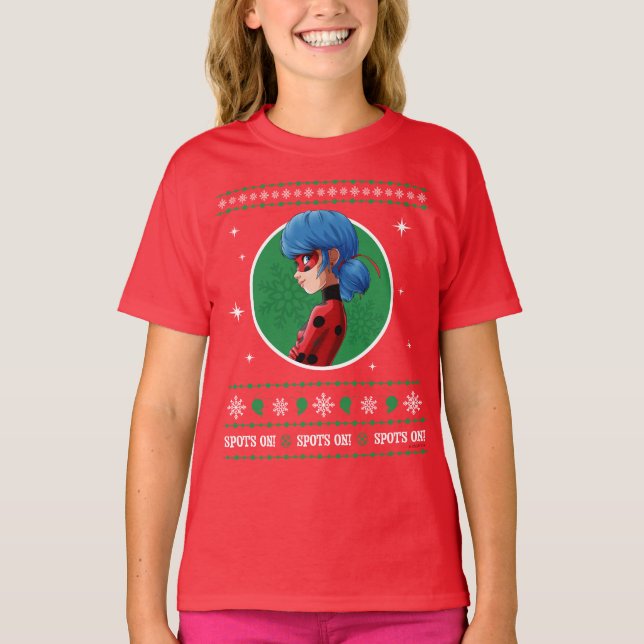 Camiseta Ladybug Aparece! Gráfico de Feriados (Frente)