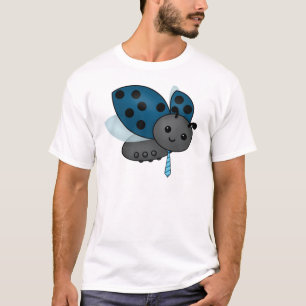 Camiseta Ladybug azul em um Necktie