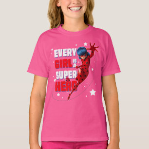 Camiseta Ladybug Cada garota é um super herói