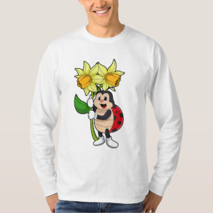 Camiseta Ladybug com Flor Daffodil