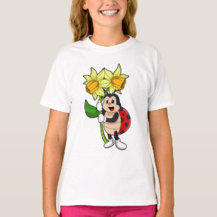 Camiseta Ladybug com Flor Daffodil