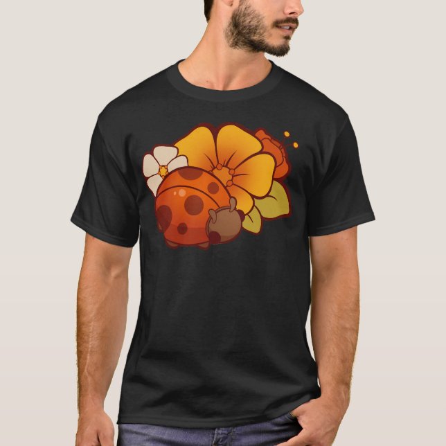 Camiseta Ladybug Com Flores (Frente)