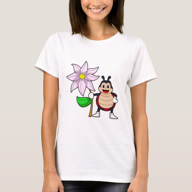 Camiseta Ladybug com Flower.PNG (Frente)