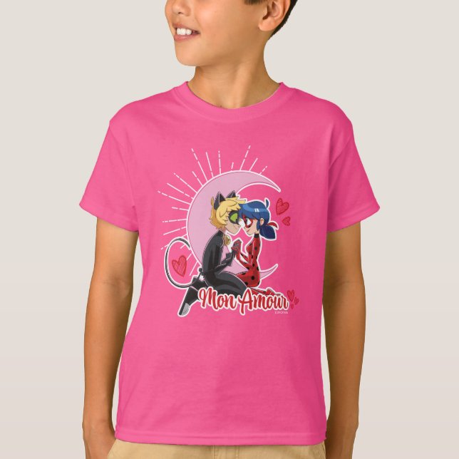 Camiseta Ladybug e Cat Noir | Mon Amour (Frente)