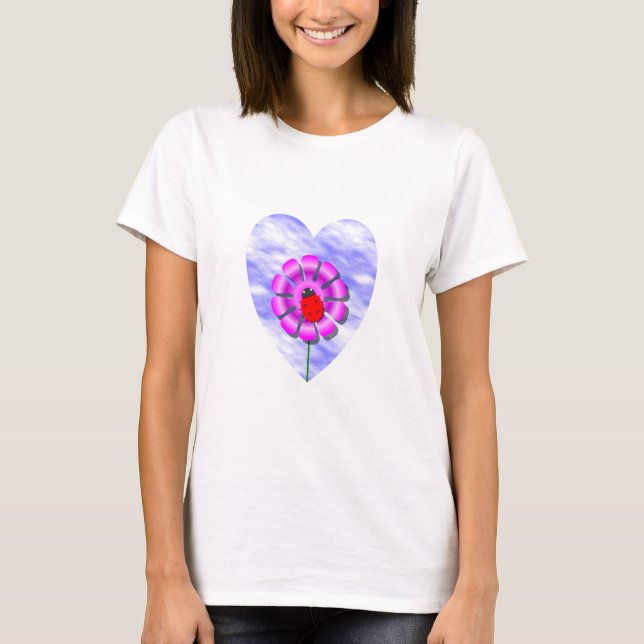Camiseta Ladybug e Flor (Frente)