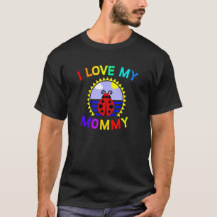 Camiseta Ladybug Eu Amo Minha Mamãe Adorava Inseto Colorida