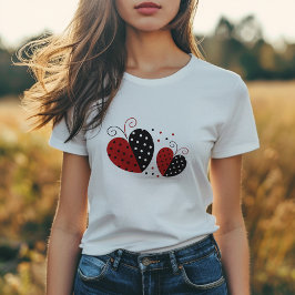 Camiseta Ladybug Heart fofo