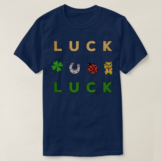 Camiseta Ladybug Horsfere Fourleaf Clover Lucky Cat Luck S (Frente do Design)