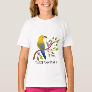 Camiseta ladybug inseto pássaro colorido saboroso