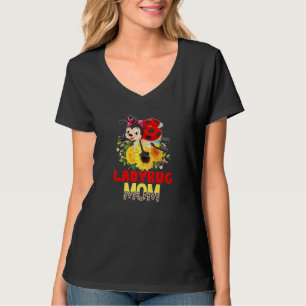 Camiseta Ladybug Mãe Leopard Floral Ladybug Orgulhosa Mãe F