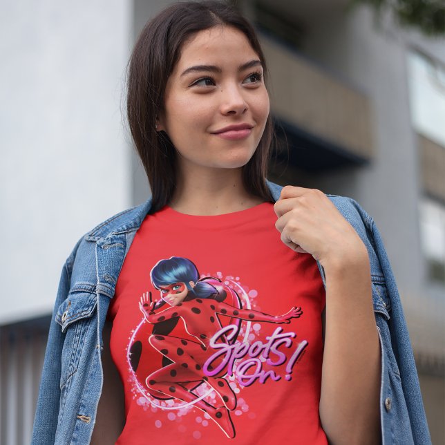 Camiseta Ladybug Miraculoso | Pontos No Gráfico (Woman wearing t-shirt)