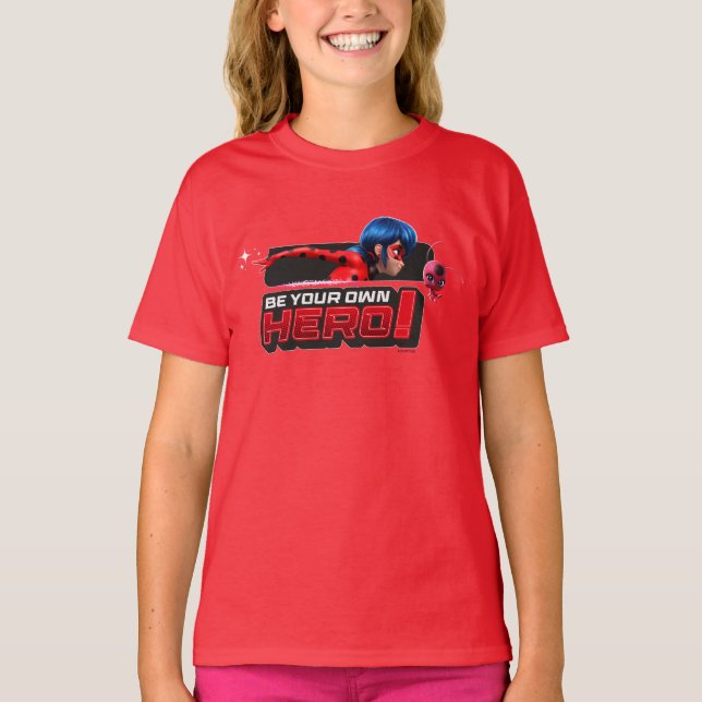 Camiseta Ladybug & Tikki | Seja Seu Próprio Herói! (Frente)