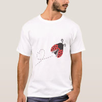 Ladybug Voando Bonito Deixando Uma Trilha De Coraç