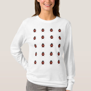 CAMISETA LADYBUGS VERMELHOS COM LONGA DORMIDA