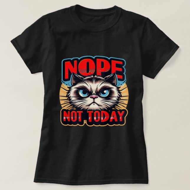 Camiseta Lady's NOPE, NÃO HOJE não 2 (Frente do Design)