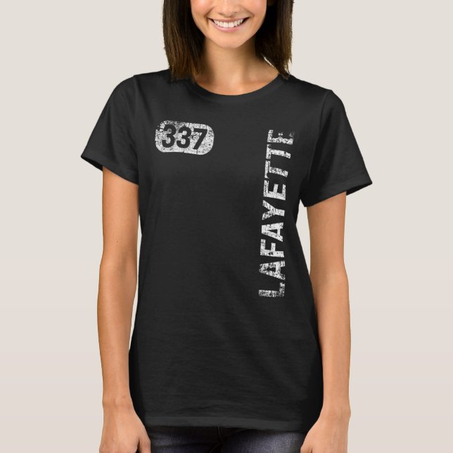 Camiseta Lafayette Louisiana 337 Area Code Vintage Retro (Frente)