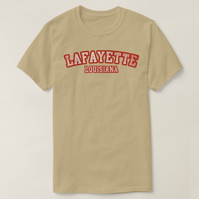 Camiseta Lafayette Louisiana Athletic Text Sport Style  (Frente do Design)