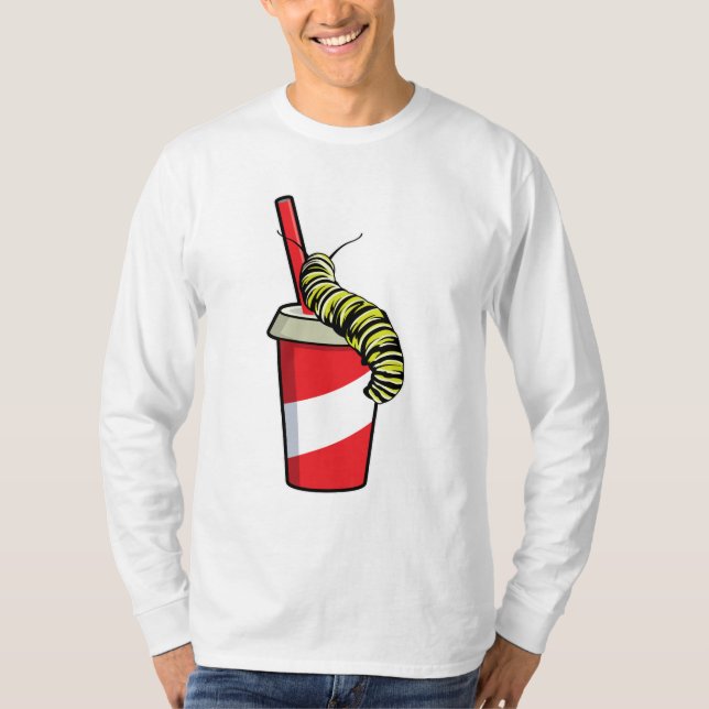 Camiseta Lagarta com bebida (Frente)