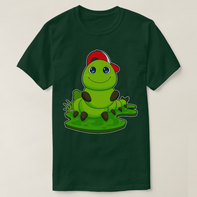 Camiseta Lagarta com Boné (Frente do Design)