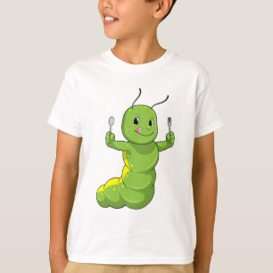 Camiseta Lagarta com Colheres e garfos