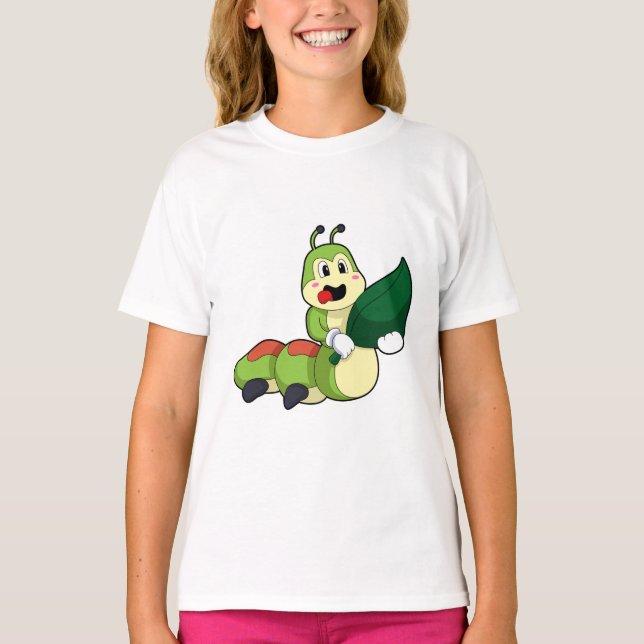 Camiseta Lagarta com Folha (Frente)