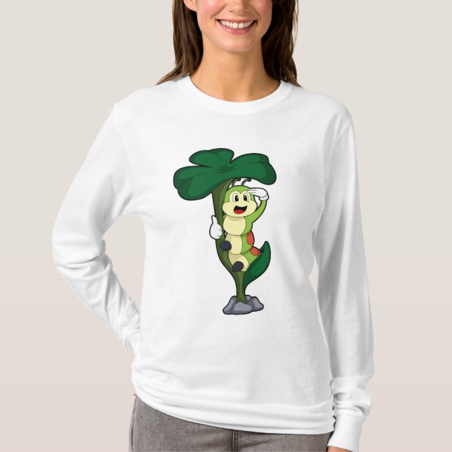 Camiseta Lagarta com Folha (Frente)