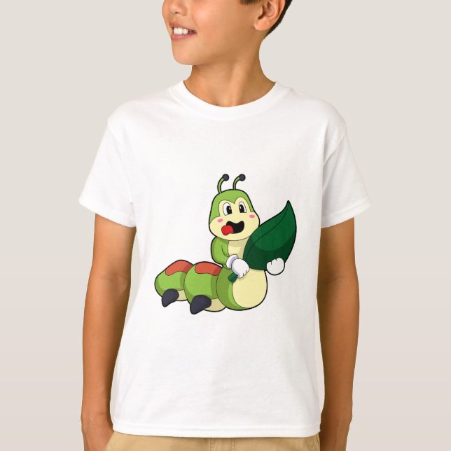 Camiseta Lagarta com Folha (Frente)