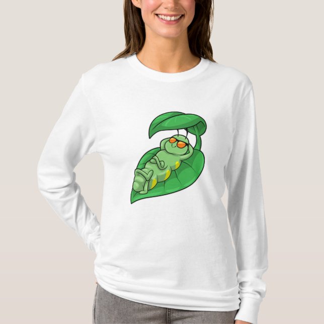 Camiseta Lagarta com Folha (Frente)