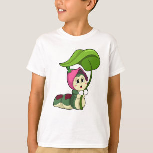 Camiseta Lagarta com Folha