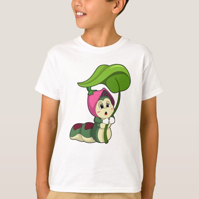 Camiseta Lagarta com Folha (Frente)