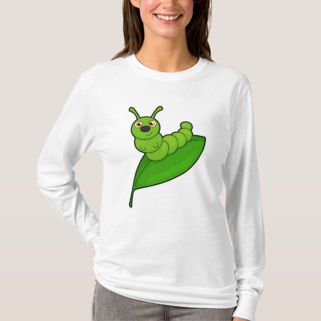 Camiseta Lagarta com Folha (Frente)