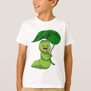 Camiseta Lagarta com Folha como Parasol