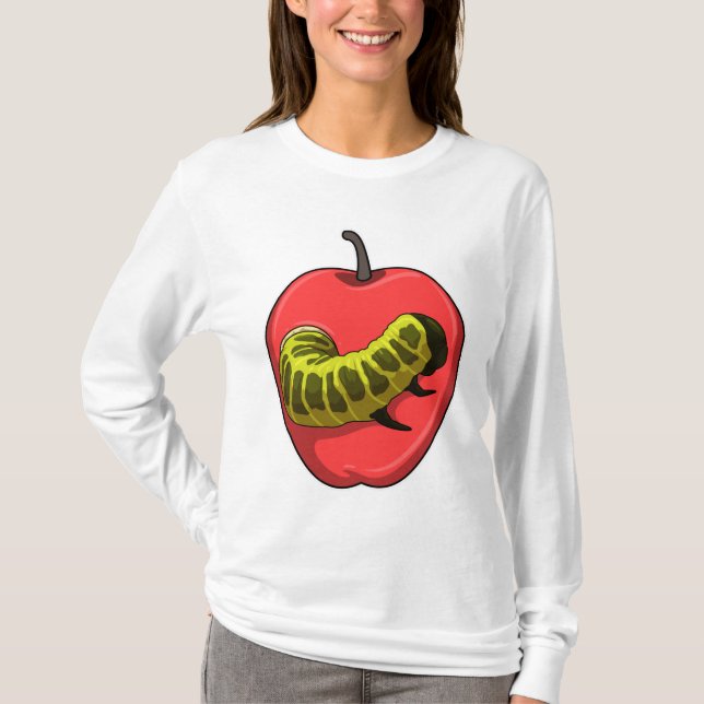 Camiseta Lagarta com Maçã (Frente)