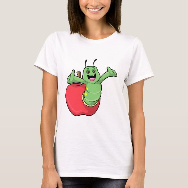 Camiseta Lagarta com Maçã (Frente)
