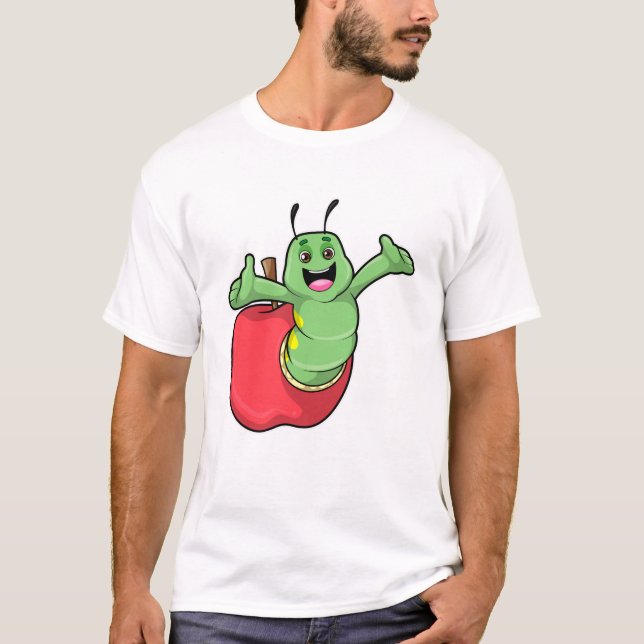Camiseta Lagarta com Maçã (Frente)