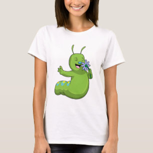 Camiseta Lagarta com margarida
