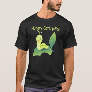 Camiseta Lagarta Comilona Para Crianças Que Amam Borboletas