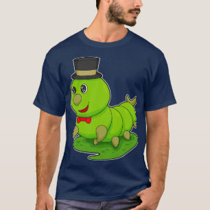 Camiseta Lagarta Como Cavalheiro Com Cilindro
