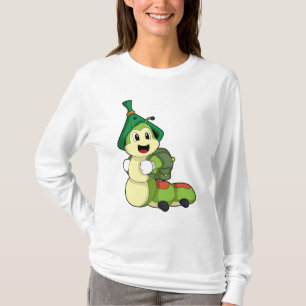 Camiseta Lagarta como Estudante com Mochila